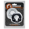 Oxballs Oxballs ULTRABALLS 2 Pack Cockring Black-Clear